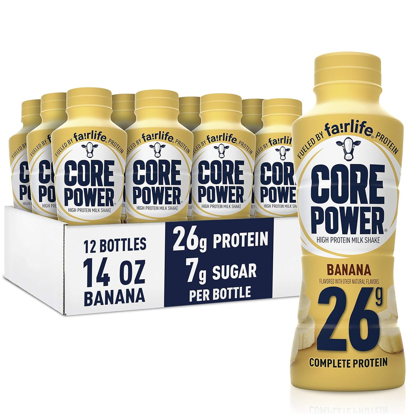 Core Power Fairlife 26g Protein Milk Shake, Liquid Ready To Drink for Workout Recovery, 14 Fl Oz Bottle (Pack of 12)