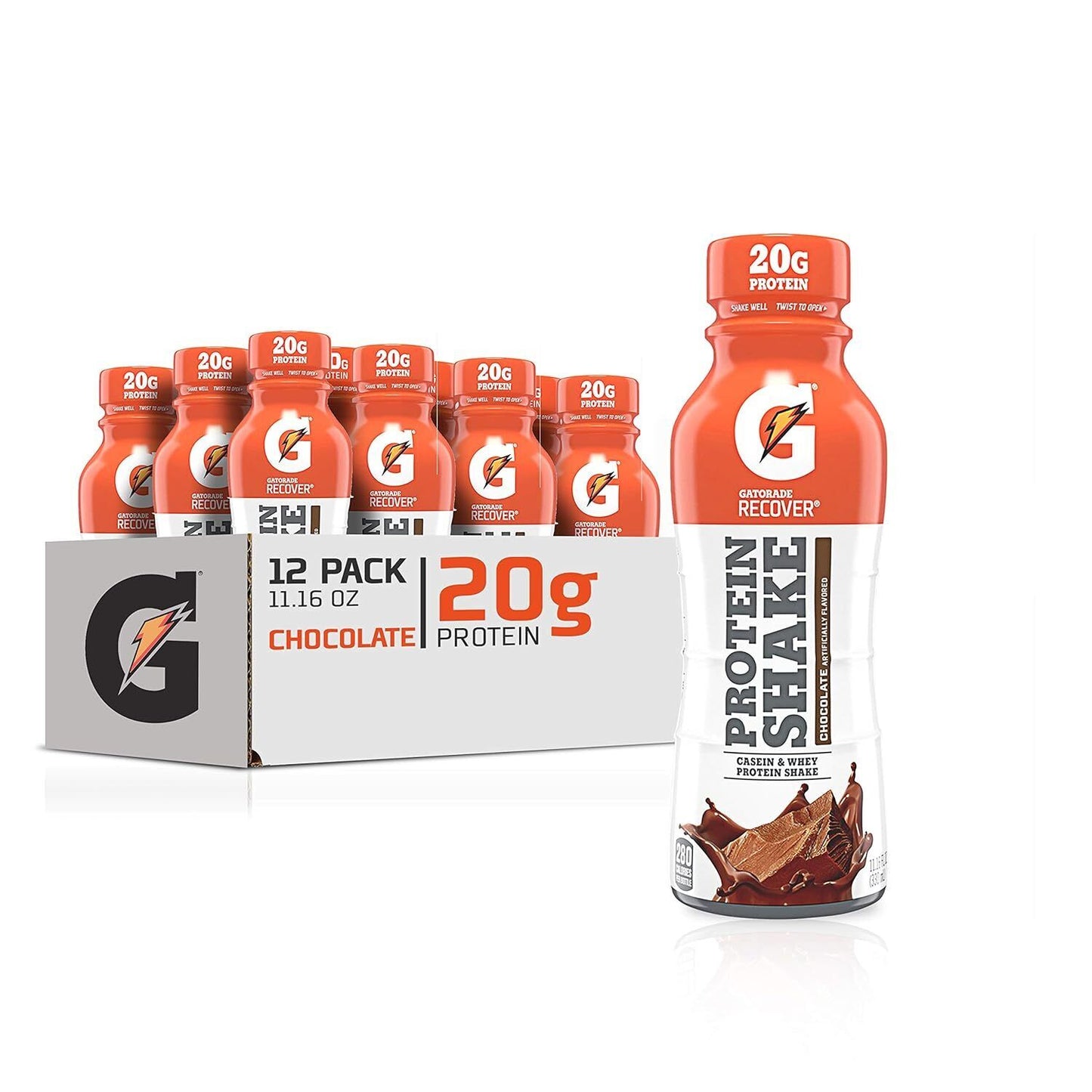 Gatorade Recover Protein Shake, 20g Protein, 11.6 fl oz Plastic Bottle,